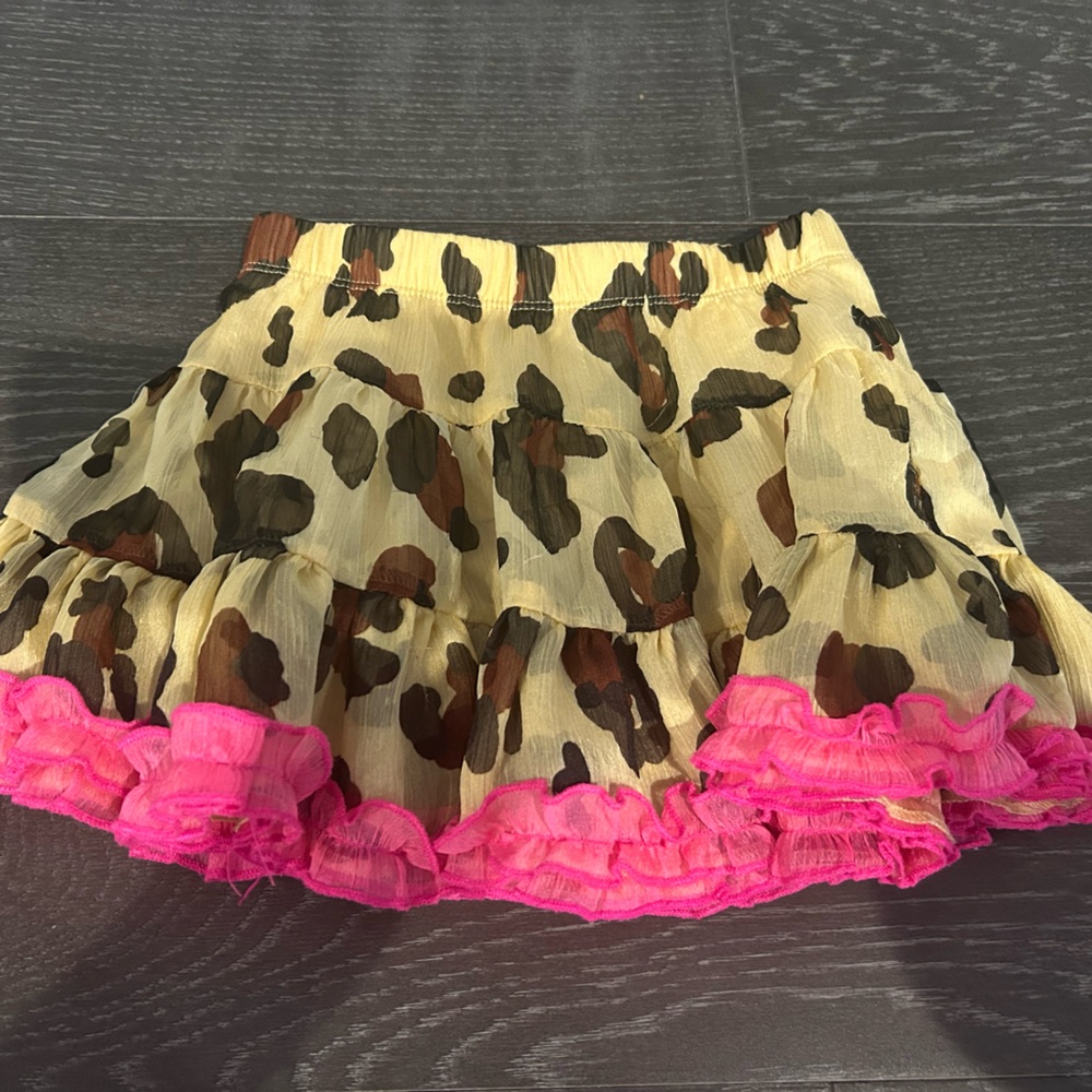 Harajuku Mini For Target Girls' Tan Leopard Print Skirt, Size 4T